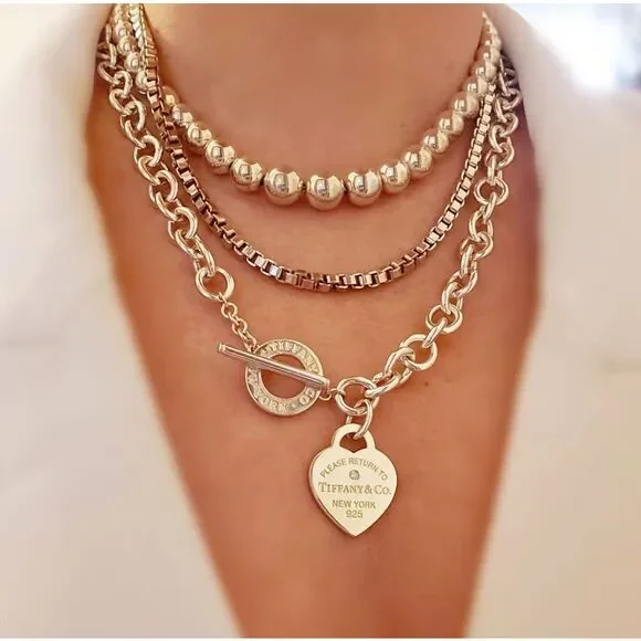 Tiffany & Co Hardwear Graduated Ball Bead Necklace - 925 Silver - 16” - Picture 14 of 15